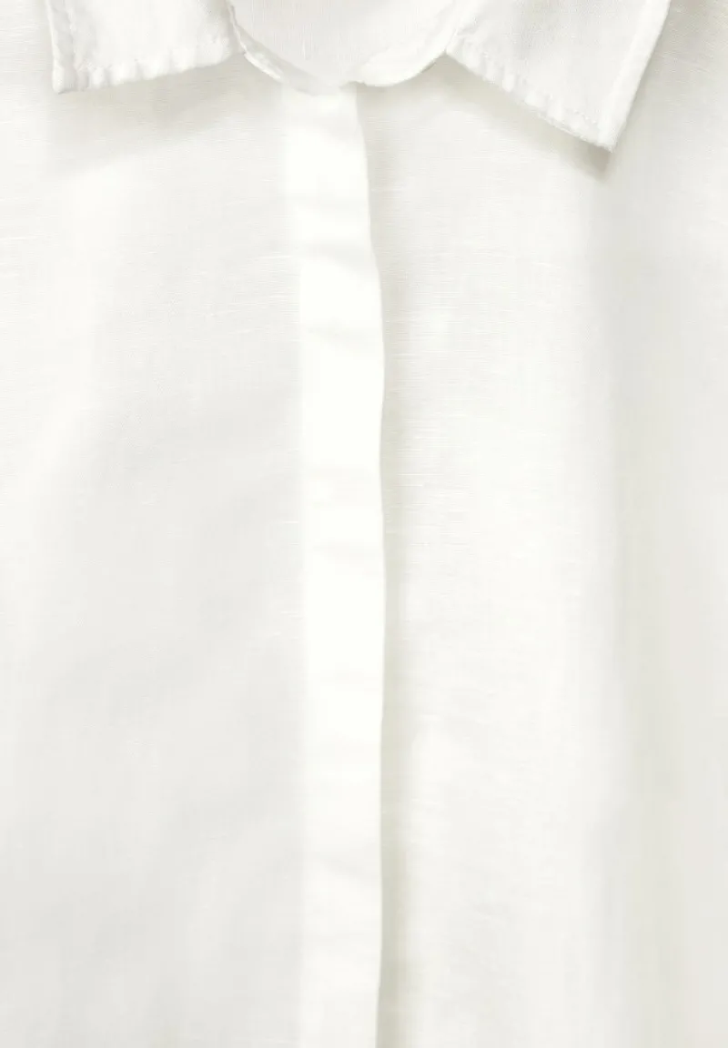 Street One Blusen*Leinenmix Longbluse off white