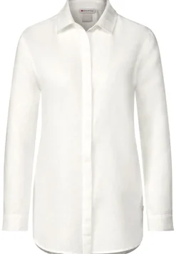 Street One Blusen*Leinenmix Longbluse off white