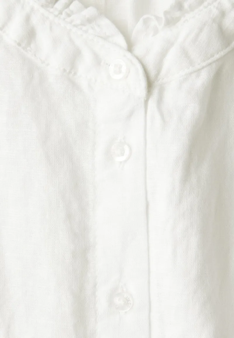 Street One Blusen*Leinenmix-Bluse mit Rüschen off white