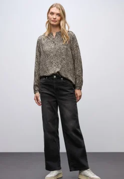 Street One Blusen*Leo Bluse mit Tapedetails sanded beige