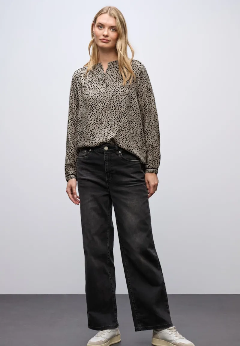 Street One Blusen*Leo Bluse mit Tapedetails sanded beige