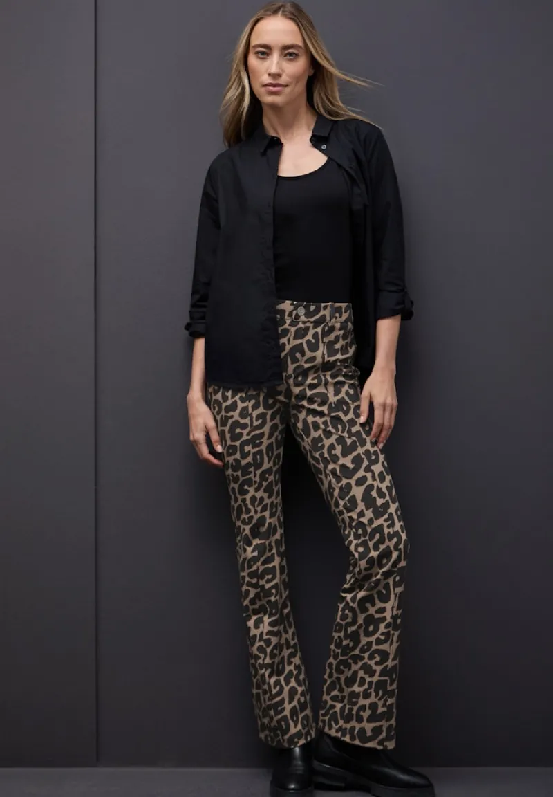 Street One Hosen*Leo Bootcut Hose silk brown