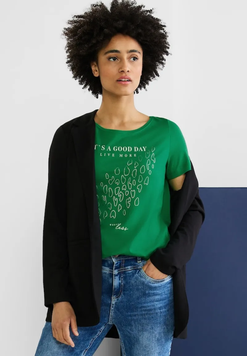 Street One Shirts*Leo Folienprint Shirt brisk green