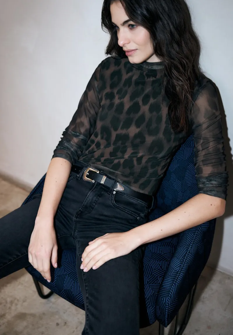 STREET ONE STUDIO Shirts*Leo Mesh Shirt Black