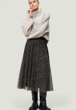 Zero Röcke*Leorock elastischer Bund beigeblack