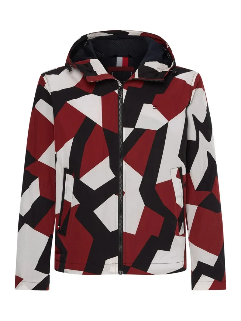 Tommy Hilfiger Jacken*LIGHTWEIGHT HOODED PRINT JACKET dazzle camo rouge