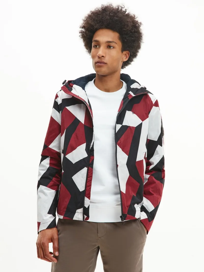 Tommy Hilfiger Jacken*LIGHTWEIGHT HOODED PRINT JACKET dazzle camo rouge