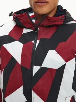 Tommy Hilfiger Jacken*LIGHTWEIGHT HOODED PRINT JACKET dazzle camo rouge