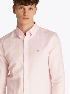 Tommy Hilfiger Hemden|Big Boys*LINEN BLEND SOLID RF SHIRT pink lily