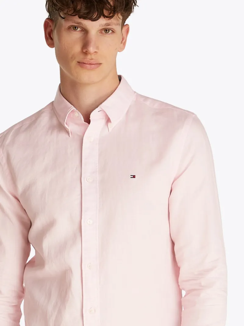 Tommy Hilfiger Hemden|Big Boys*LINEN BLEND SOLID RF SHIRT pink lily