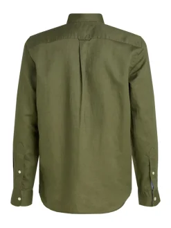 Tommy Hilfiger Hemden|Big Boys*LINEN BLEND SOLID RF SHIRT battle green