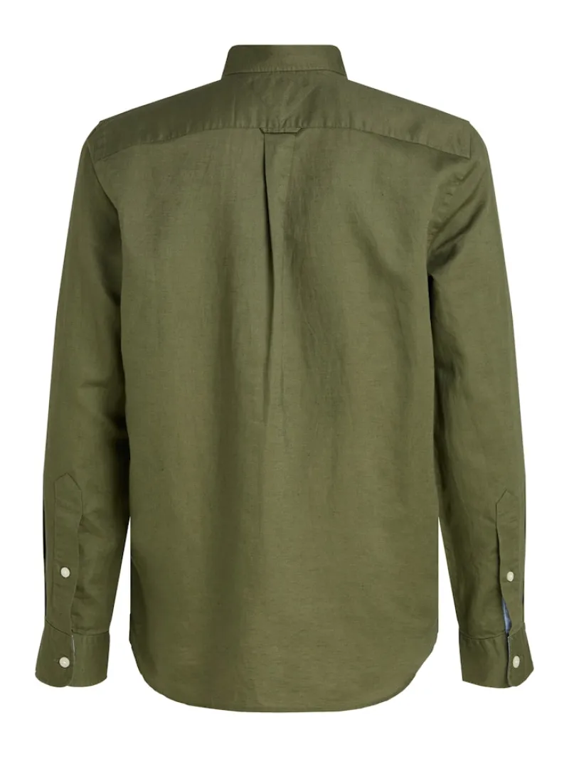 Tommy Hilfiger Hemden|Big Boys*LINEN BLEND SOLID RF SHIRT battle green