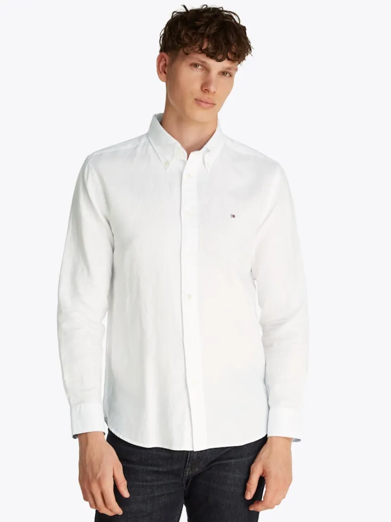Tommy Hilfiger Hemden|Big Boys*LINEN BLEND SOLID RF SHIRT th optic white