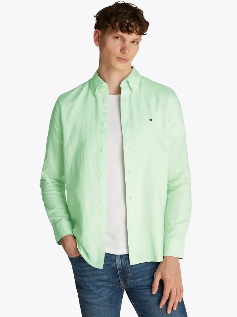 Tommy Hilfiger Hemden|Big Boys*LINEN BLEND SOLID RF SHIRT opal green