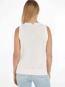 Tommy Hilfiger Shirts*LINEN BLEND TANK TOP ecru