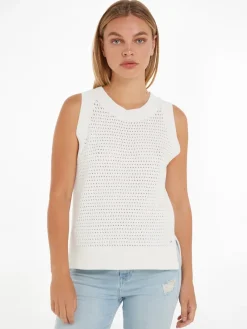 Tommy Hilfiger Shirts*LINEN BLEND TANK TOP ecru