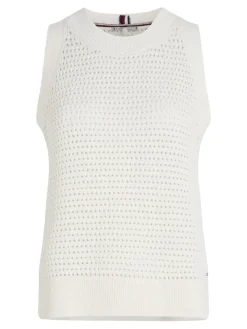 Tommy Hilfiger Shirts*LINEN BLEND TANK TOP ecru