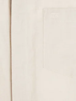 Calvin Klein Hemden|Big Boys*LINEN COTTON REGULAR SHIRT stony beige