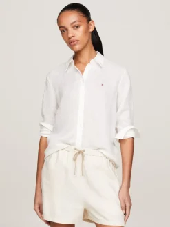 Tommy Hilfiger Blusen*LINEN RELAXED SHIRT LS ecru