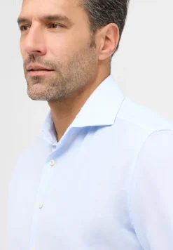 ETERNA Hemden|Big Boys*Linen Shirt Twill Langarm pastellblau