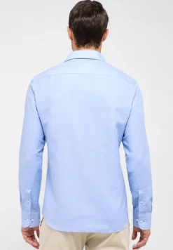 ETERNA Hemden|Big Boys*Linen Shirt Twill Langarm azurblau