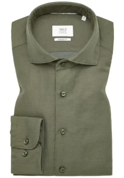 ETERNA Hemden|Big Boys*Linen Shirt Twill Langarm khaki