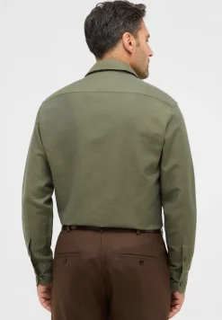 ETERNA Hemden|Big Boys*Linen Shirt Twill Langarm khaki