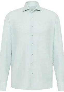 ETERNA Hemden|Big Boys*Linen Shirt Twill Langarm Türkis
