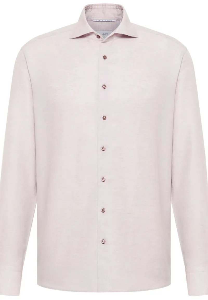 ETERNA Hemden|Big Boys*Linen Shirt Twill Langarm sand