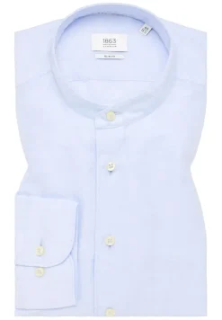 ETERNA Hemden|Big Boys*Linen Shirt Twill Langarm pastellblau
