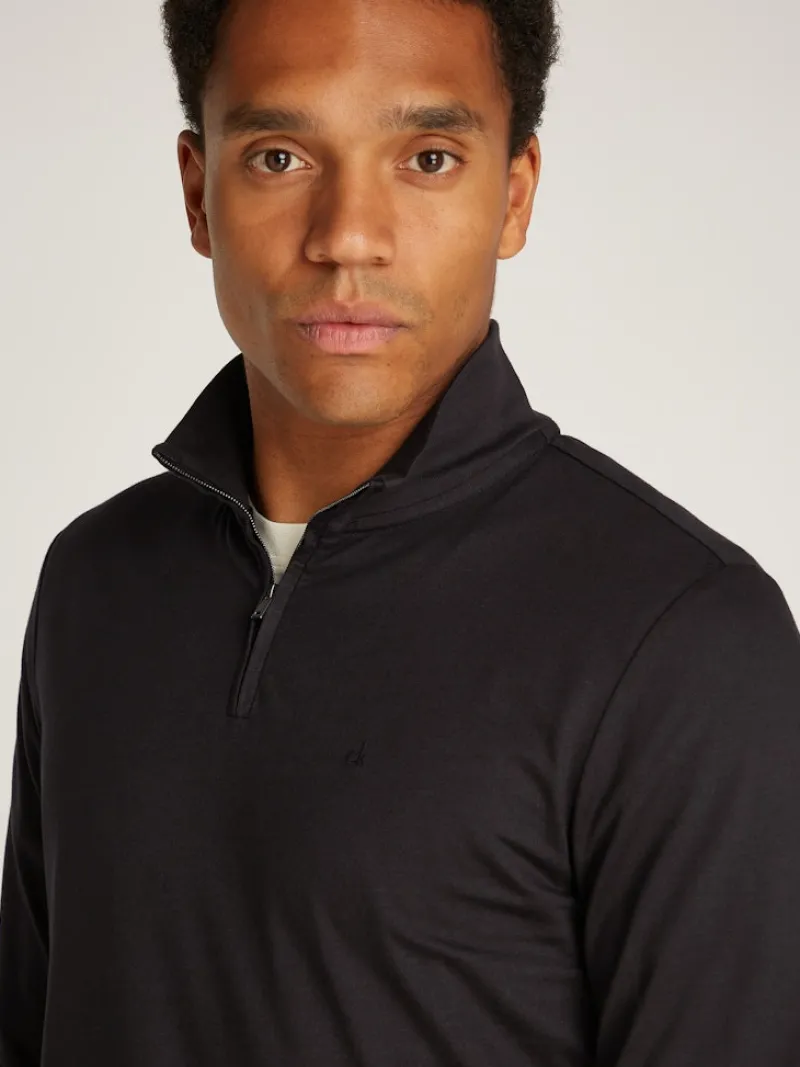 Calvin Klein Pullover & Sweatshirts|Big Boys*LIQUID TOUCH LS ZIP UP ck black