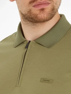 Calvin Klein Shirts|Big Boys*LIQUID TOUCH WELT ZIP POLO delta green