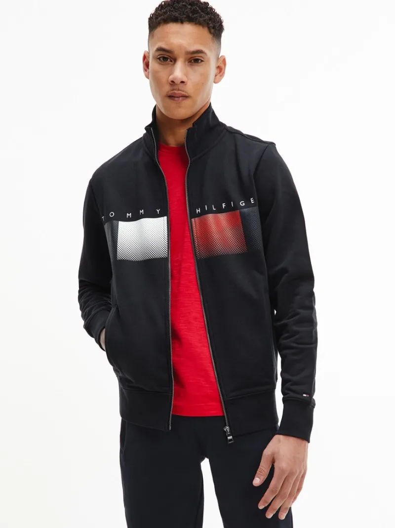 Tommy Hilfiger Pullover & Sweatshirts|Big Boys*LOGO FULL ZIP MOCK NECK desert sky