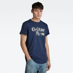 G-star Raw Shirts*Logo T-Shirt sartho blue