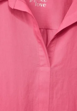 Street One Blusen*Longbluse mit Hemdkragen berry rose