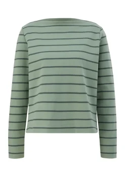 s.Oliver Pullover & Sweatshirts*Longsleeve aus Baumwollstretch Grün