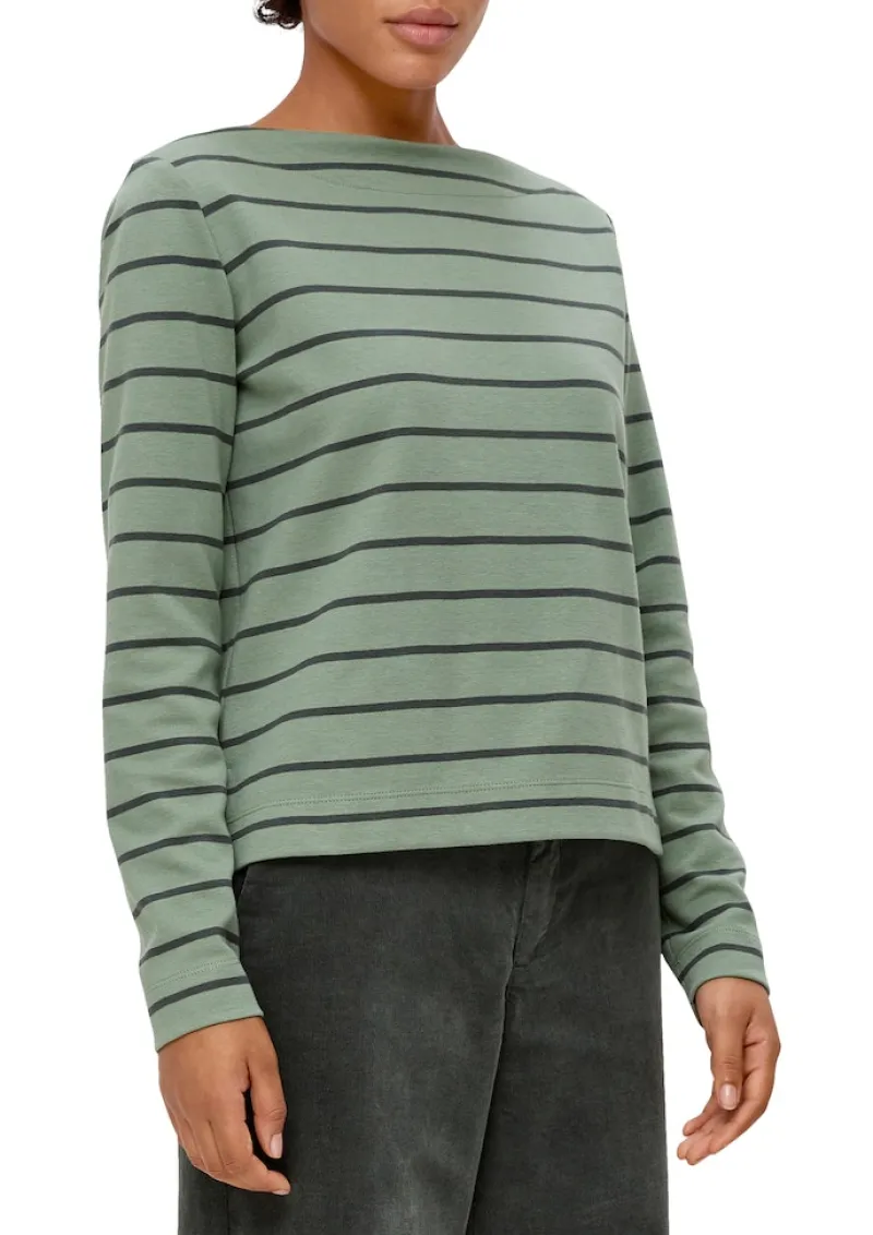 s.Oliver Pullover & Sweatshirts*Longsleeve aus Baumwollstretch Grün