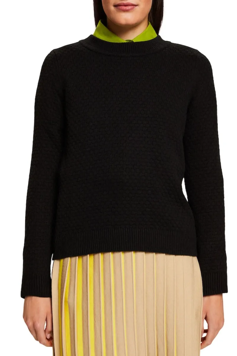 Esprit Pullover & Sweatshirts*Longsleeve Pullover Black