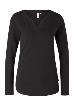 QS Shirts*Longsleeve Schwarz