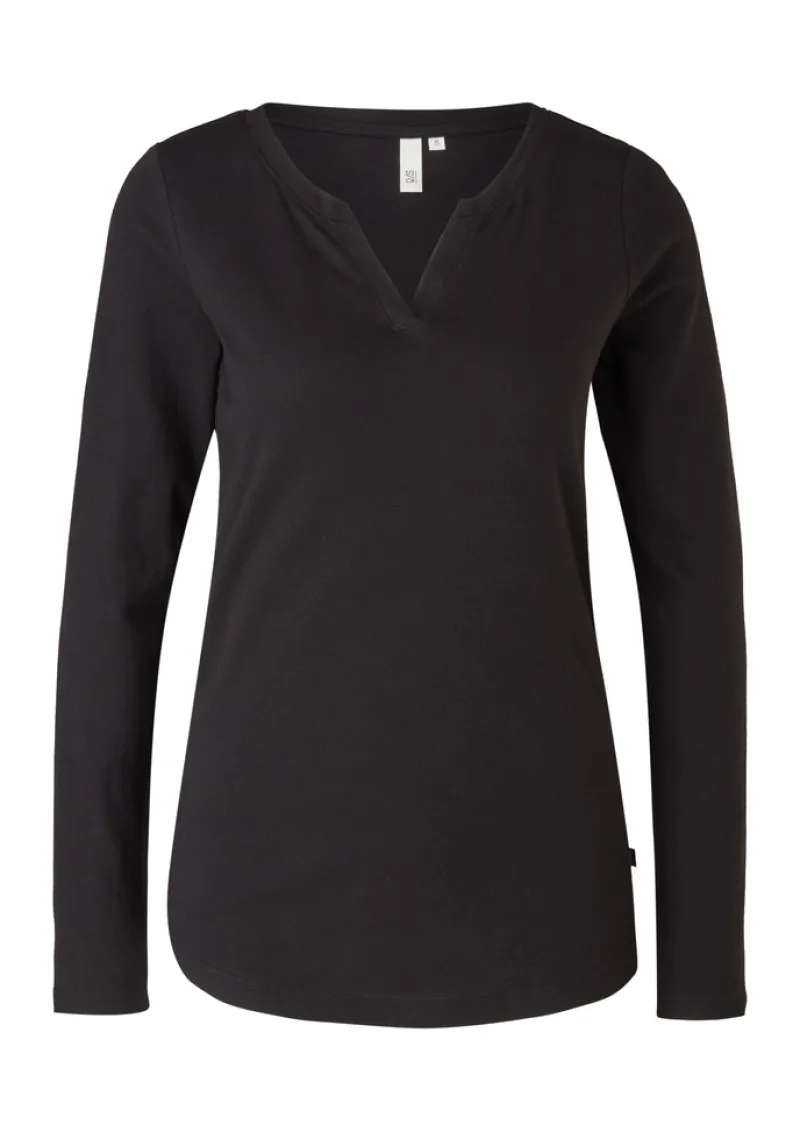 QS Shirts*Longsleeve Schwarz