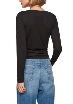 QS Shirts*Longsleeve Schwarz