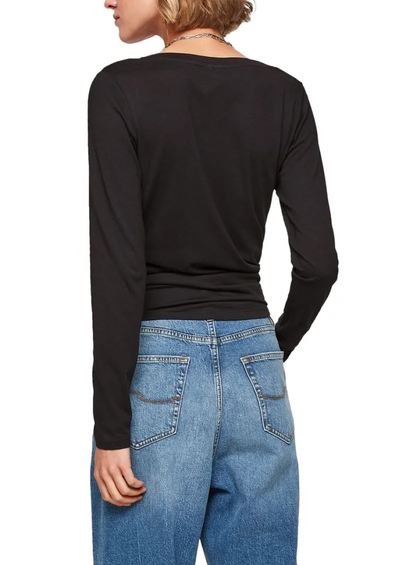 QS Shirts*Longsleeve Schwarz