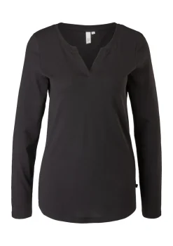 QS Shirts*Longsleeve Schwarz