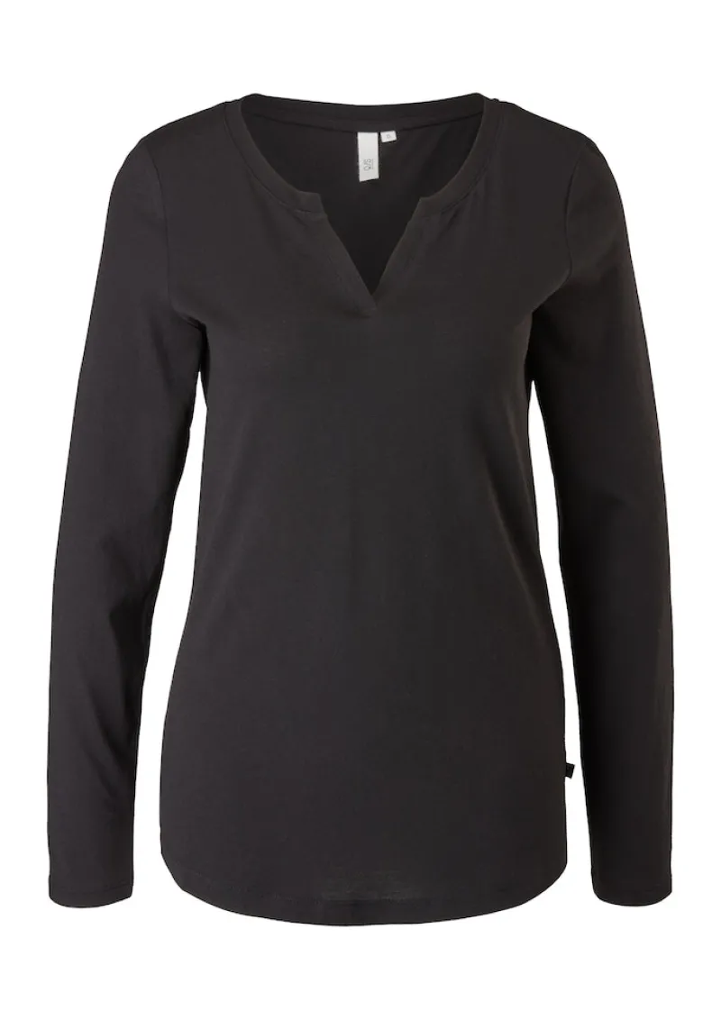 QS Shirts*Longsleeve Schwarz