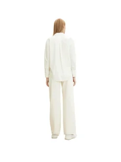Tom Tailor Blusen*Loose Fit Bluse mit Brusttasche whisper white