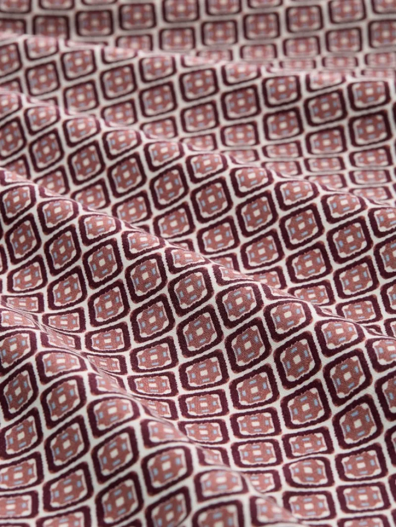 Tom Tailor Blusen*Loose Fit Bluse mit Muster red geometric minimal design