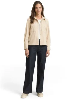 Tom Tailor Blusen*Loose Fit Cordbluse sand stone beige