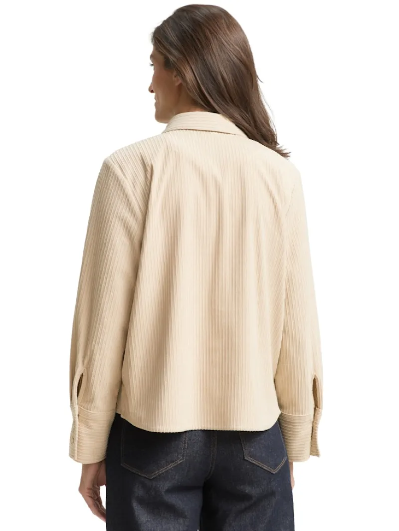 Tom Tailor Blusen*Loose Fit Cordbluse sand stone beige
