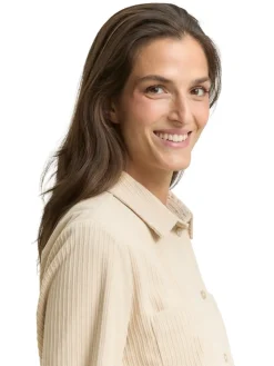 Tom Tailor Blusen*Loose Fit Cordbluse sand stone beige