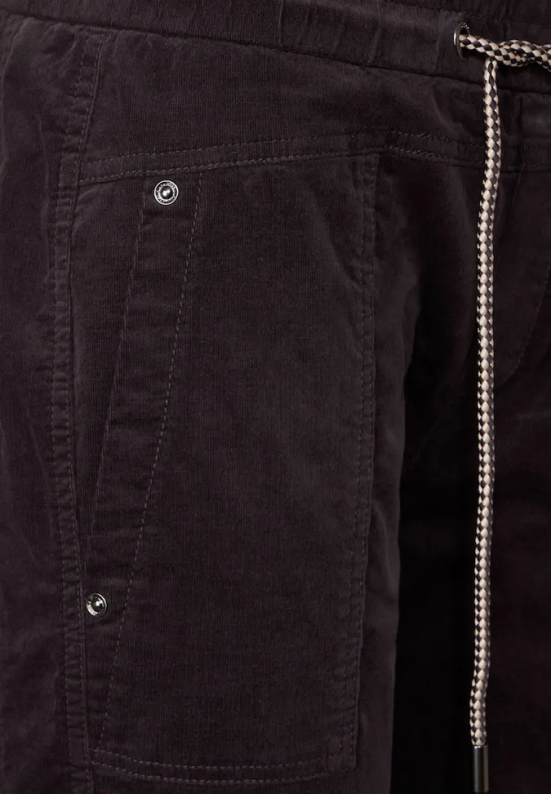 Street One Hosen*Loose Fit Cordhose dark pure grey